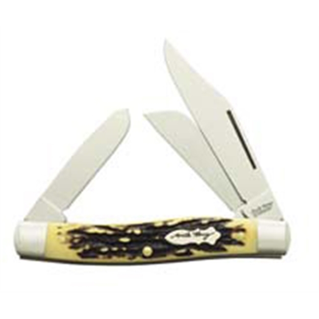 Picture of Uncle Henry Senior Rancher Folding 3-Blade Pocket Knife, Staglon Handles, 3.9" Closed 885UH 044356003049