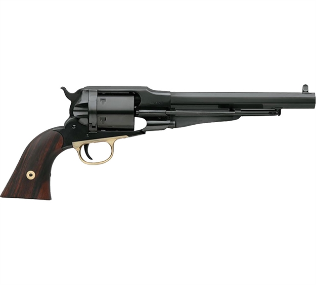 Picture of Taylors & Company 550773 Remington Conversion Uberti 38 Special 6 Shot 7.38" Blued Octagon Barrel, Cylinder & Steel Frame, Walnut Grip, Manual Safety, Exposed Hammer 1010 839665009932