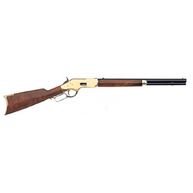 Picture of Taylors & Company 550190 1866 Uberti Full Size 45 Colt (Long Colt) 10+1 20" Blued Octagon Barrel, Brass Receiver, Walnut Fixed Stock, Right Hand 201D