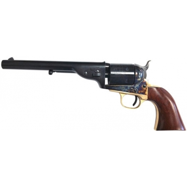 Picture of Taylors & Company 550725 1851 Open-Top 45 Colt (Lc) Caliber With 7.50" Blued Finish Barrel, 6Rd Capacity Blued Finish Cylinder, Color Case Hardened Finish Steel Frame & Walnut Navy Size Grip 0922