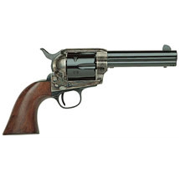 Picture of Taylors & Company 550887 1873 Cattleman Uberti 45 Colt (Long Colt) 6 Shot 4.75" Blued Round Barrel & Cylinder, Color Case Hardened Steel Frame, Walnut Navy Style Grip, Exposed Hammer 700A 839665001028