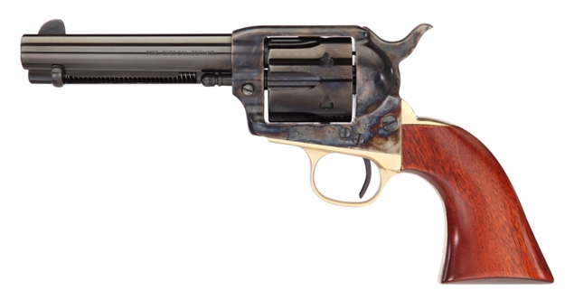 Picture of  Taylors & Company 0440De 1873 Ranch Hand Deluxe 357 Mag 6Rd 4.75" Blued Cylinder & Barrel Color Case Hardened Steel Frame Walnut Navy Size Grip (Taylor Tuned) 839665009826