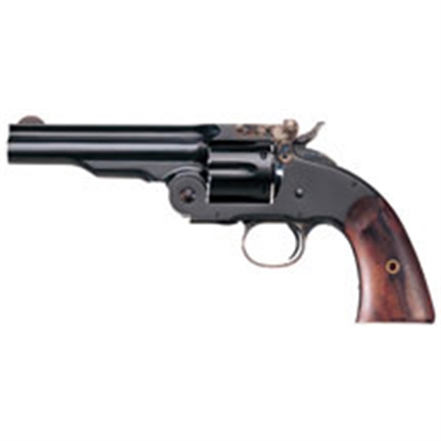 Picture of Taylors & Company 550664 Second Model Schofield 45 Colt (Lc) Caliber With 5" Barrel, 6Rd Capacity Cylinder, Overall Blued Finish Steel & Walnut Grip 0855 839665007631