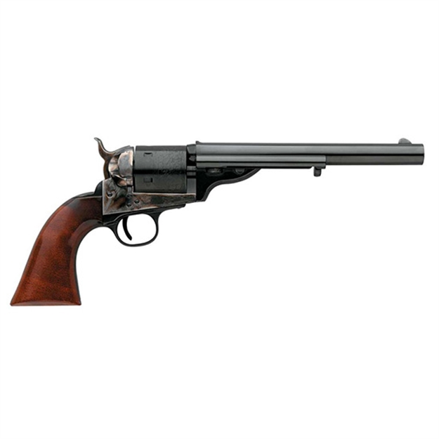Picture of Taylors & Company 550695 1872 Open Top Uberti 38 Special 6 Shot 7.50" Blued Octagon Barrel, Blued Engraved Cylinder, Color Case Hardened Steel Frame, Walnut Army Style Grip, Exposed Hammer 0903