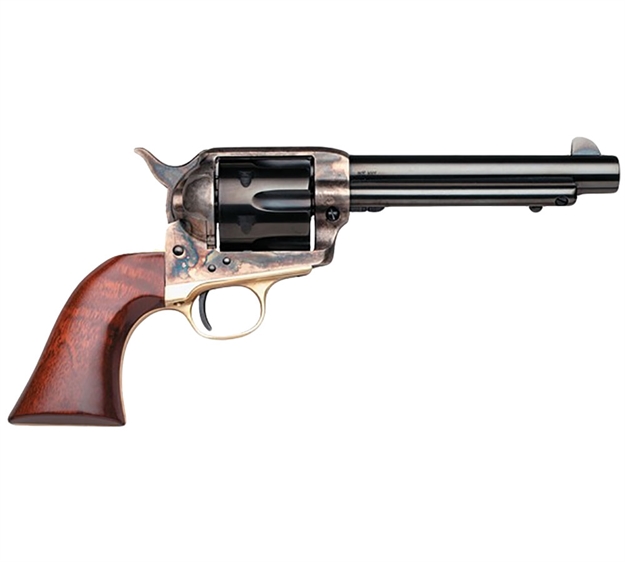 Picture of Taylors & Company 550526 Ranch Hand  357 Mag Caliber With 4.75" Blued Finish Barrel, 6Rd Capacity Blued Finish Cylinder, Color Case Hardened Finish Steel Frame & Walnut Grip 0440