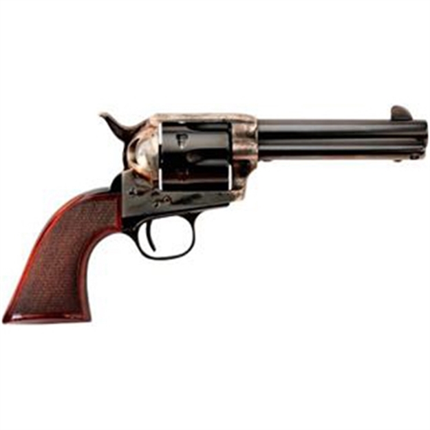Picture of Taylors & Company 550812 Smoke Wagon  45 Colt (Lc) Caliber With 4.75" Blued Finish Barrel, 6Rd Capacity Blued Finish Cylinder, Color Case Hardened Finish Steel Frame & Checkered Walnut Grip 4109 839665004753