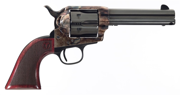 Picture of  Taylors & Company 4109De Smoke Wagon Deluxe 45 Colt (Lc) 6Rd 4.75" Blued Cylinder & Barrel Color Case Hardened Steel Frame Checkered Walnut Grip 839665004760