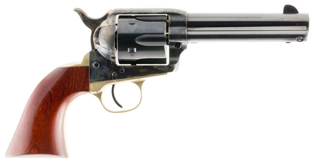 Picture of Taylors & Company 550526 Ranch Hand  357 Mag Caliber With 4.75" Blued Finish Barrel, 6Rd Capacity Blued Finish Cylinder, Color Case Hardened Finish Steel Frame & Walnut Grip 0440 839665009963