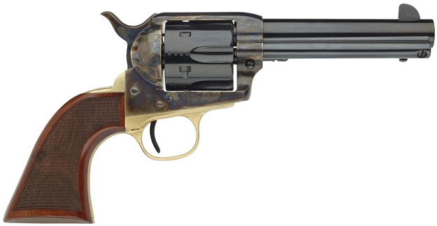 Picture of Taylors 555134 1873 Ranch Hand 357 Magnum 4.75" 6 Checkered Walnut Blued