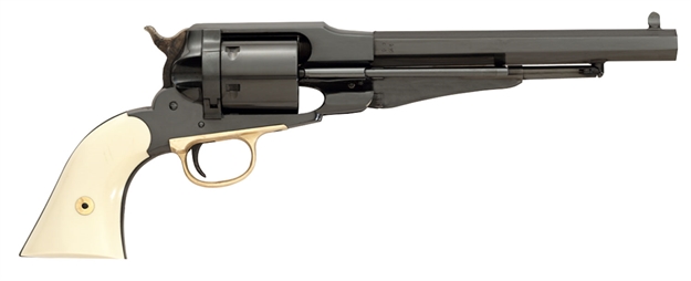 Picture of Taylors & Company 550760 Remington Conversion Lawdawg 45 Colt (Lc) Caliber With 8"  Barrel, 6Rd Capacity Cylinder, Overall Blued Finish Steel & 2-Piece Ivory Grip 1000G47 810012511766