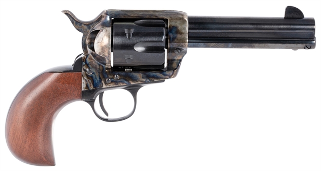 Picture of Taylors & Company 200070 1873 Cattleman 45 Colt (Lc) Caliber With 4.75" Blued Finish Barrel, 6Rd Capacity Blued Finish Cylinder, Color Case Hardened Steel Frame & Birdshead Walnut Grip OG1415 810012510530