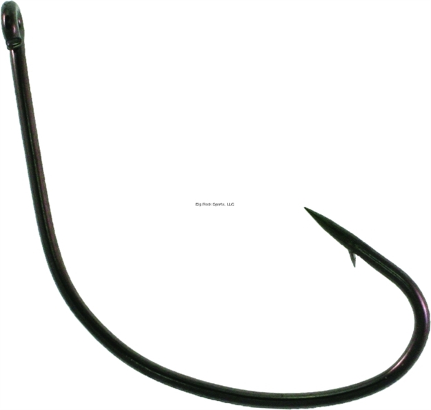 Picture of Team Catfish Mighty Hook, Size 3/0, Extra Wide Gap, Standard Wire, Offset, Ringed Eye, Black Nickel, 10 Per Pack