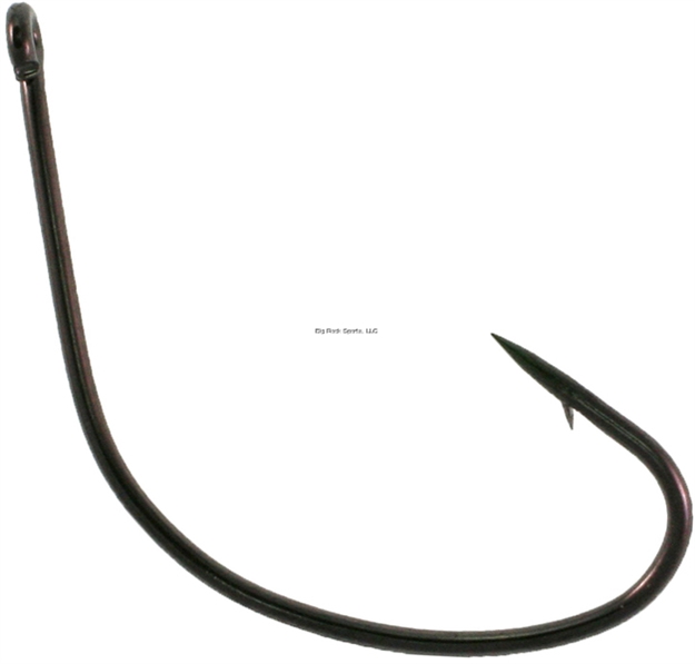 Picture of Team Catfish Mighty Hook, Size 5/0, Extra Wide Gap, Standard Wire, Offset, Ringed Eye, Black Nickel, 8 Per Pack