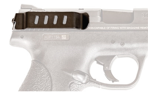 Picture of  Techna Clip Shbr Conceal Carry Gun Belt Clip Black Carbon Fiber Belt Mount For S&W M&P Shield 9, 40 Right Hand