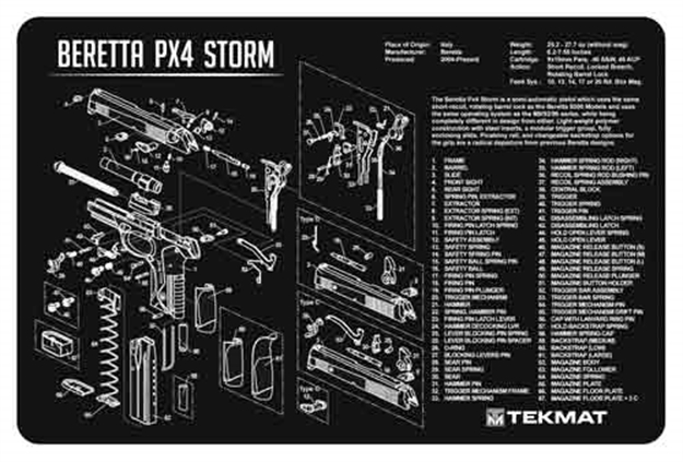 Picture of Tekmat Armorers Bench Mat 11"X17" Beretta Px4 Pistol 17-BER-PX4