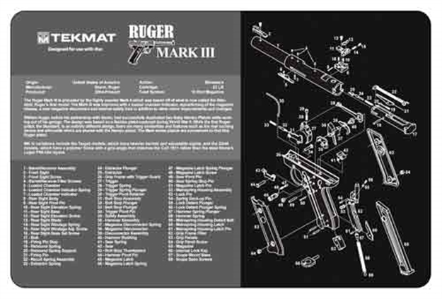 Picture of Tekmat Armorers Bench Mat 11"X17" Ruger Mark Iii Pistol