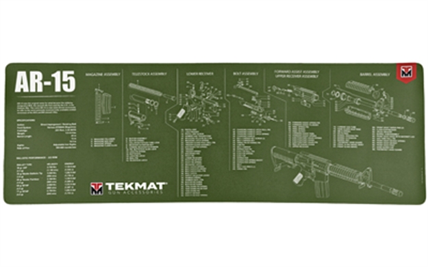 Picture of Tekmat Armorers Bench Mat 12"X36" Ar-15 Olive Drab 36-AR15OD