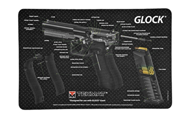 Picture of Tekmat Tekr17glockca  Cleaning Mat Multi-Color Rubber 11"X17" Glock 3D Cutaway R17-GLOCK-CA