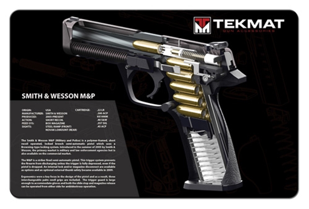 Picture of Tekmat Cutaway Pstl Mat SW M&P Blk 17-SW-MP-CA