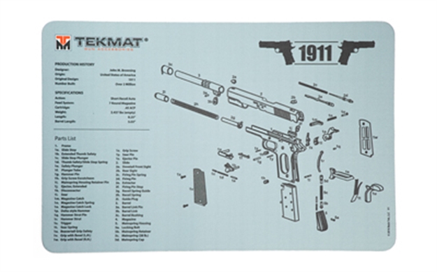 Picture of Tekmat Pistol DS Mat 1911 Blk/Gry
