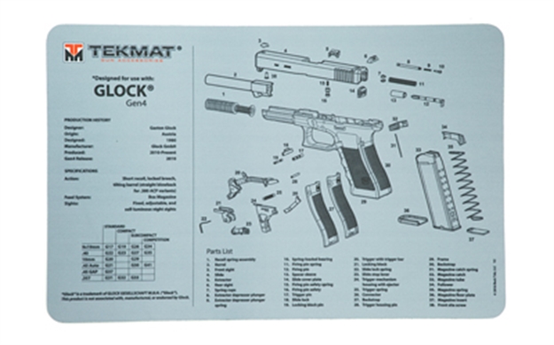 Picture of Tekmat Pistol DS Mat Glk G4 Blk/Gry