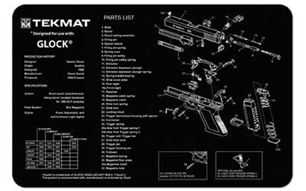Picture of Tekmat Pistol Mat For Glock Blk 17-Glock