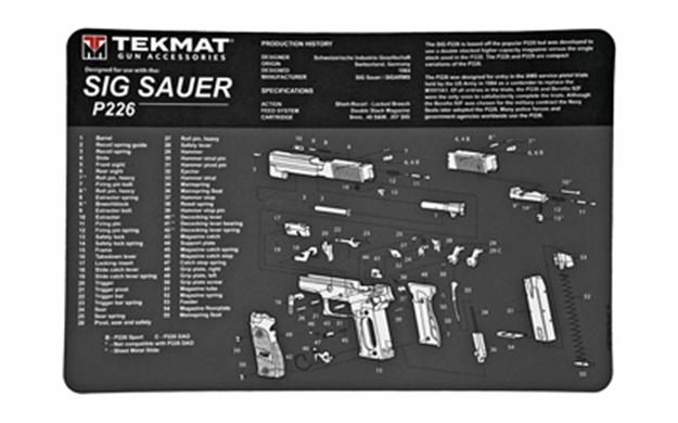 Picture of Tekmat Pistol Mat Sig P226 Blk R17-SIGP226 612409971043