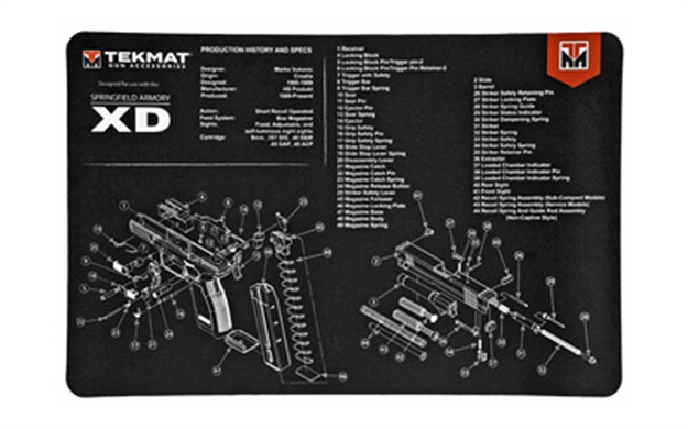 Picture of Tekmat Pistol Mat Sprngfld XD Blk R17-XD