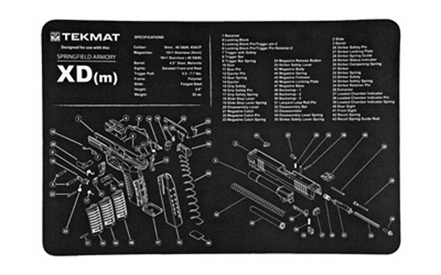 Picture of Tekmat Pistol Mat Sprngfld Xdmdm Blk R17-XDM 612409971227