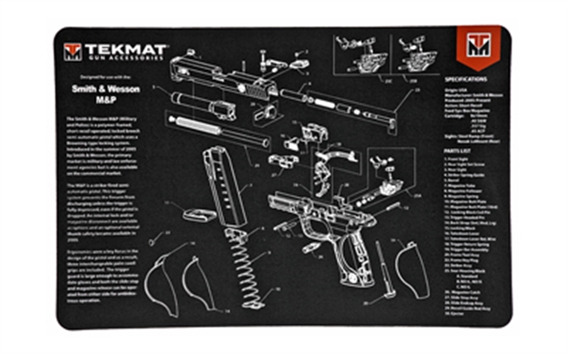 Picture of Tekmat Pistol Mat S&W M&P Blk R17-SW-MP 612409971104