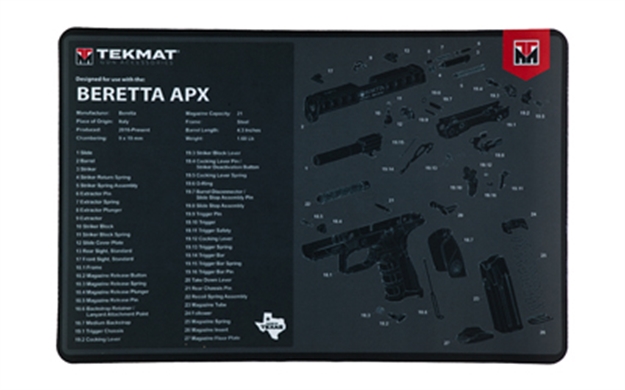 Picture of Tekmat Pstl Mat For Beretta Apx Blk TEK-R17-BER-APX