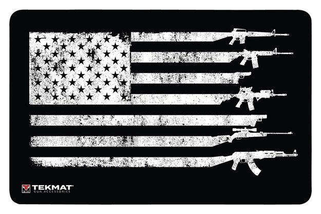 Picture of  Tekmat Tek42gfusa Usa Gun Flag Door Mat Black/White Rubber 25"X42"