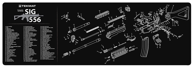 Picture of  Tekmat Tekr36sig556 Sig Sauer 556 Cleaning Mat Sig 556 Parts Diagram 12" X 36"