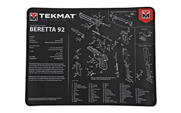 Picture of Tekmat Ultra Pstl Mat Beretta 92 Blk R20BER92 612409971265