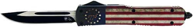 Picture of Templar Knife Knife Slim Otf Betsy Ross Flag 3.1" Black Drop Pnt MBRF331