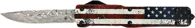 Picture of Templar Knife Knife Slim Otf US Flag 3.5" Damascus Drop Pnt! MAUS34
