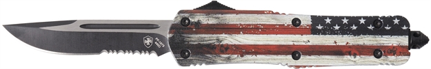 Picture of Templar Knife Large Wood US Flag Drop PT L-WUS-63-1