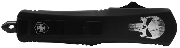 Picture of Templar Knife Sfl232 Gen II Fallen Small 2.69" Otf Tanto Plain Powder Coated 440C SS Blade, 4.31" Black W/Skull Aluminum Handle, Glass Breaker SFL23-2 093674807075
