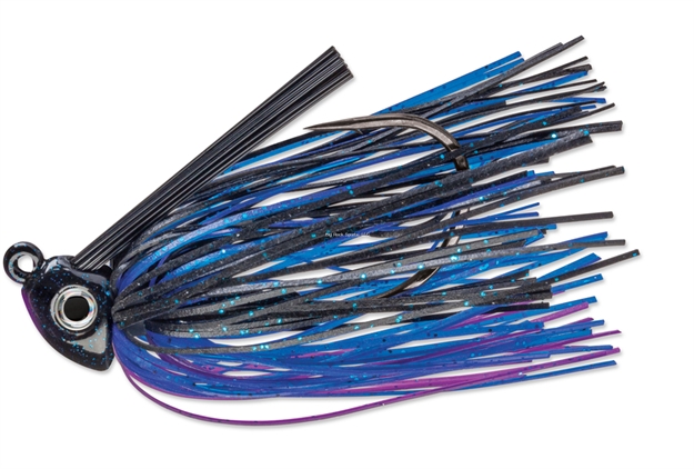 Picture of Terminator Heavy Duty Swim Jig, 1/2Oz, Black Blue Purple, 1 PK
