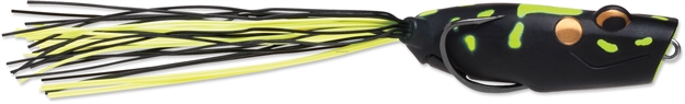 Picture of Terminator Lures Popping Frog 2.5 Black Chartreuse Leopard 2-1/2" 9/16 Oz.