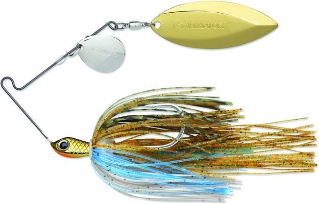 Picture of Terminator Lures Super Stainless Spinnerbait, 1/2 Oz, Bluegill, Gold Colorado/Nickel Willow Blade
