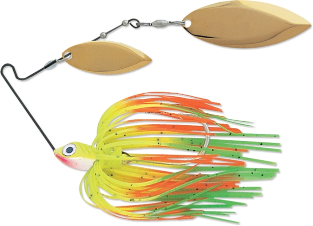 Picture of Terminator Lures Super Stainless Spinnerbait, 1/2 Oz, Hot Tip Chartreuse, Gold Willow Blade