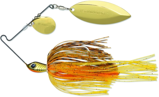 Picture of Terminator Lures Super Stainless Spinnerbait, 1/2 Oz, Pumpkinseed, Gold Colorado/Willow Blade