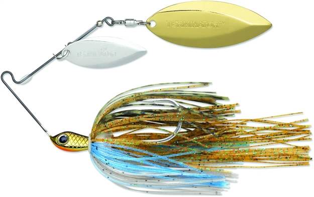 Picture of Terminator Lures Super Stainless Spinnerbait, 3/8 Oz, Bluegill, Gold/Nickel Willow Blade