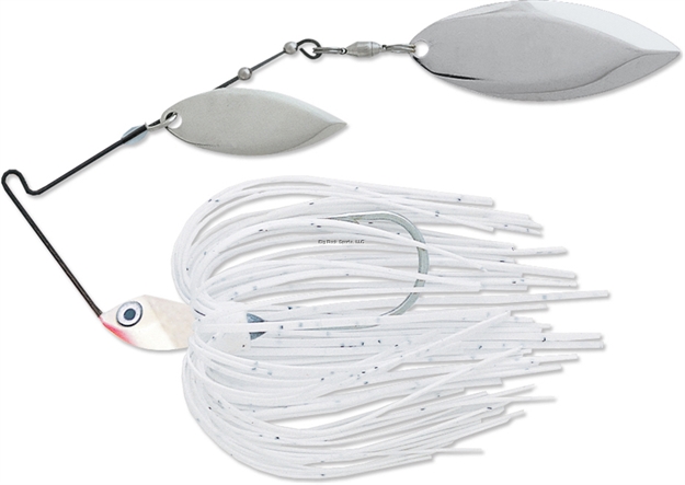 Picture of Terminator Lures Super Stainless Spinnerbait, 3/8 Oz, Bright White Shad, Nickel Willow Blade