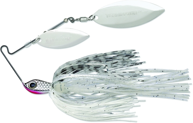 Picture of Terminator Lures Super Stainless Spinnerbait, 3/8 Oz, Silver Shiner, Nickel Willow Blade