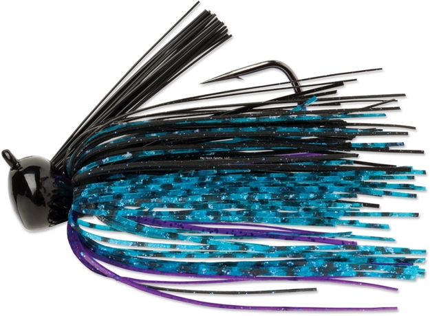 Picture of Terminator Lures Weedless Football Jig , Sinking, 1/2 Oz, Black Blue Purple