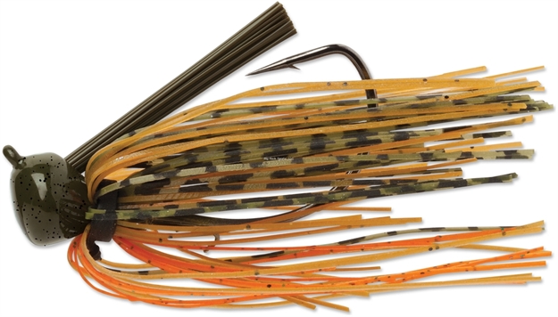 Picture of Terminator Lures Weedless Football Jig , Sinking, 1/2 Oz, Green Pumpkin Orange