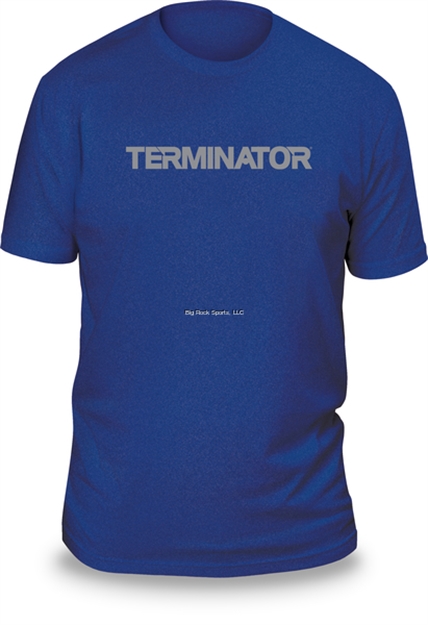 Picture of Terminator Next Level T Shirt Blue, Grey Logo, 60/40 Cotton Polyester Blend, Medium