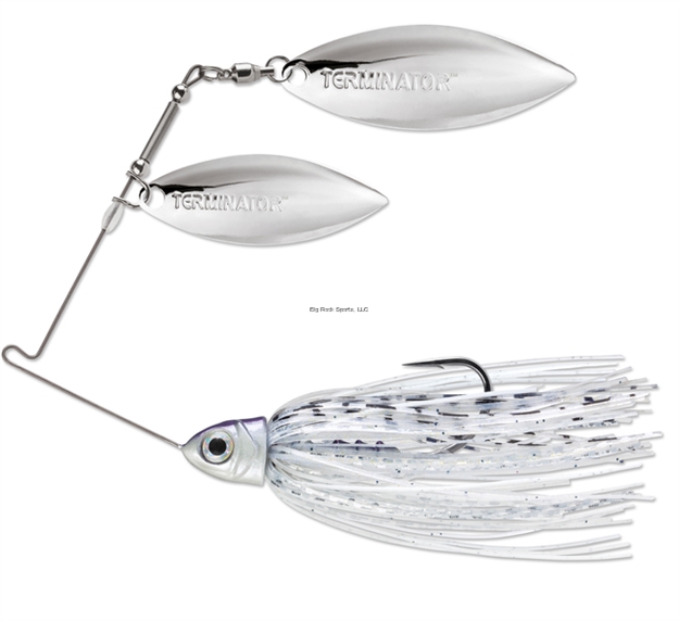 Picture of Terminator Pro Series Spinnerbait, 3/8Oz, Double Willow, Nickel & Nickel, Silver Shiner, 1 PK